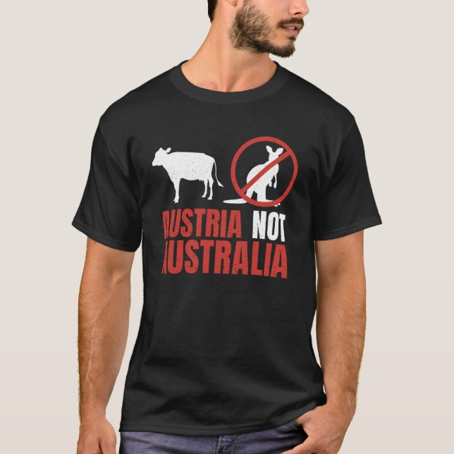 Pun Austria Not Australia T Shirt (Framsida)