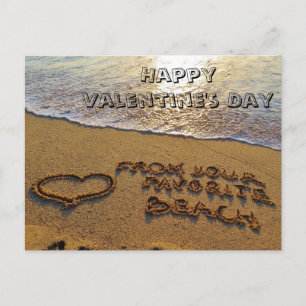 Pun Beach Heart-dagen Helg Vykort