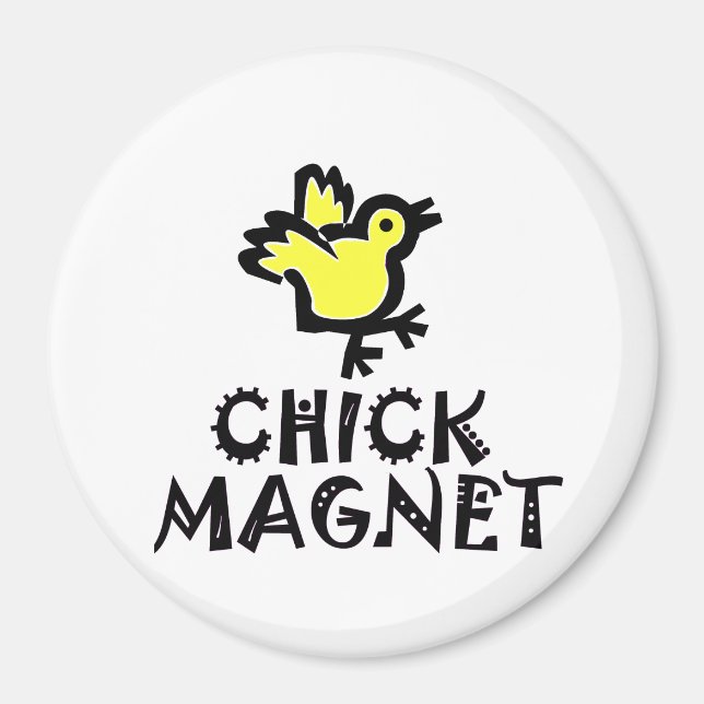 Pun - Chick Magnet med Baby Chick (Framsidan)