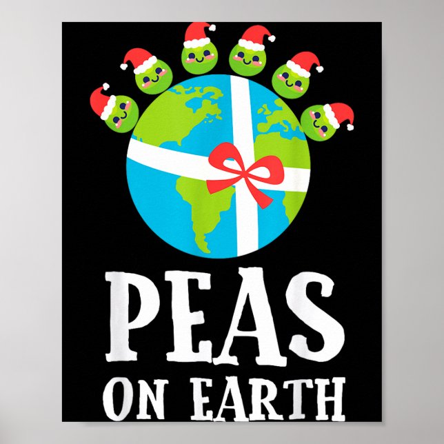 Pun Christmas Sayings Peas On Earth Funny Xmas Gif Poster (Framsidan)