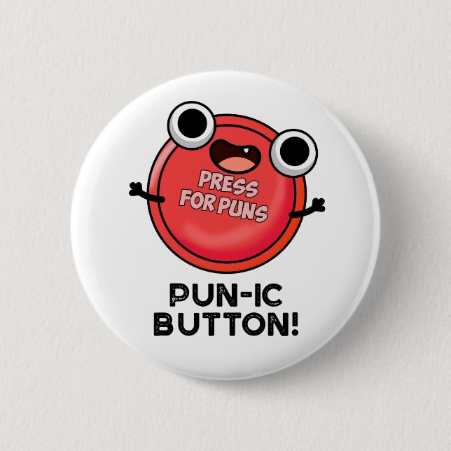 Pun-ic Button Funny Pun Knapp (Framsida)