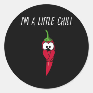Pun, jag är lite chili för pepper runt klistermärke