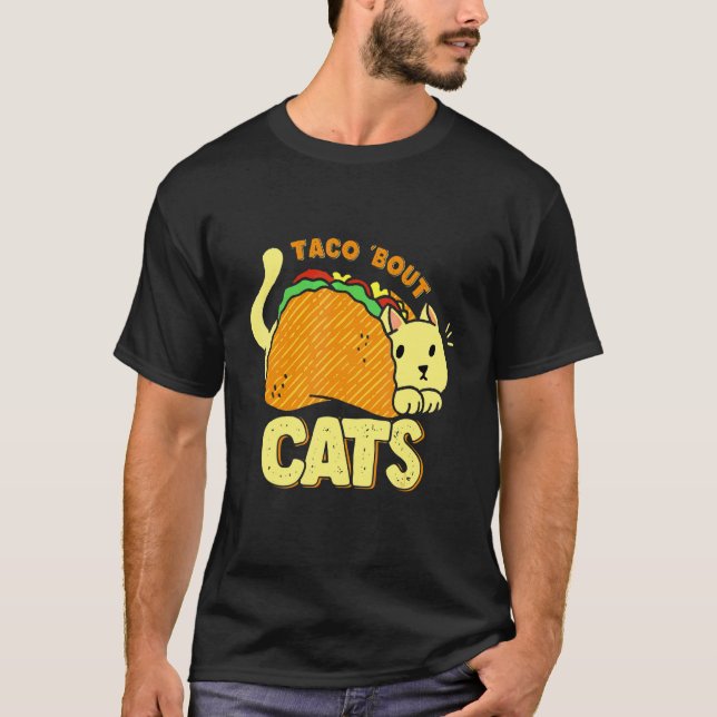 Pun Katt Tacos T Shirt (Framsida)