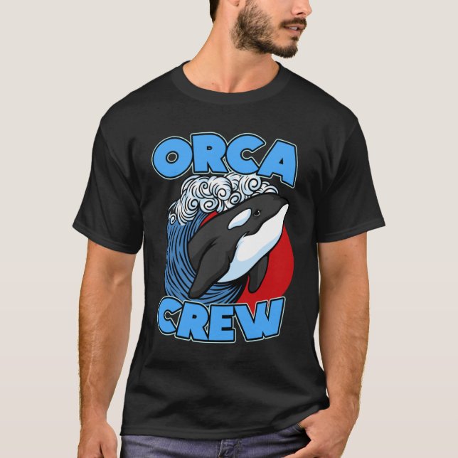Pun Orca Whale Graphic Orca Crew T Shirt (Framsida)