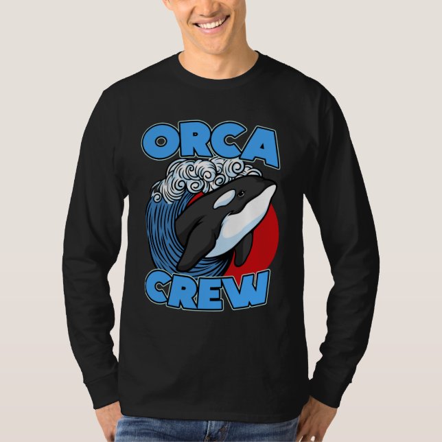 Pun Orca Whale Graphic Orca Crew T Shirt (Framsida)