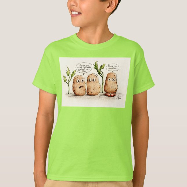Pun-potatis, gyttje-skirt t shirt (Framsida)