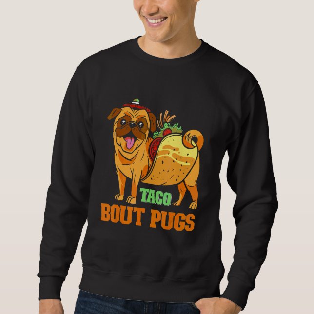 Pun Pug Taco Lång Ärmad Tröja (Framsida)