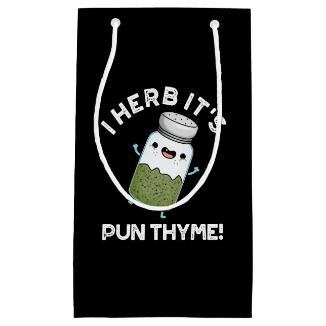 Pun Thyme Funny Food Herb Pun Mörk BG (Framsidan)