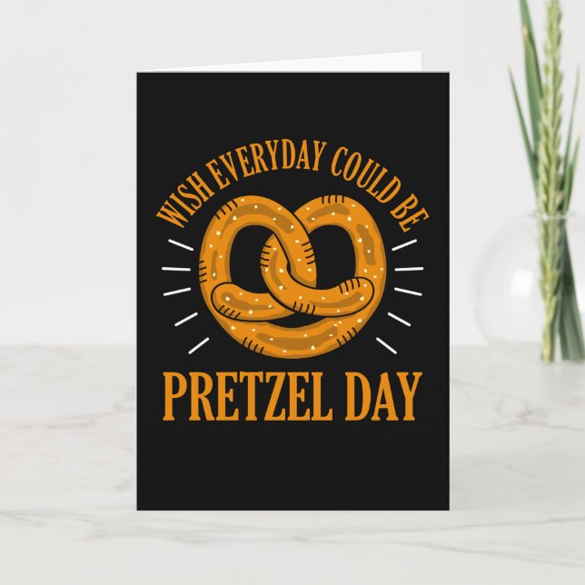 Pun Wish Pretzel Day (ung Pretzel Day) Kort (Framsida)