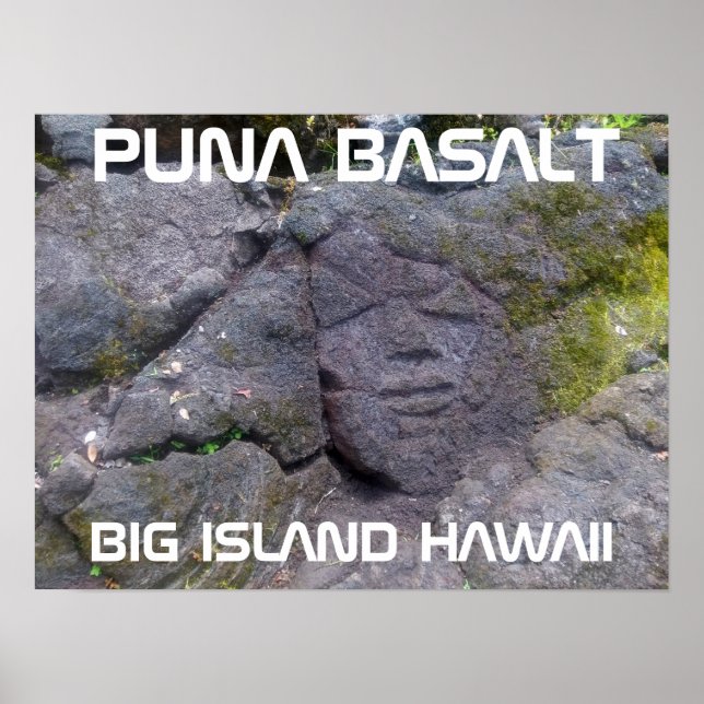 PUNA BASALT BIG ISLAND HAWAII POSTER (Framsidan)