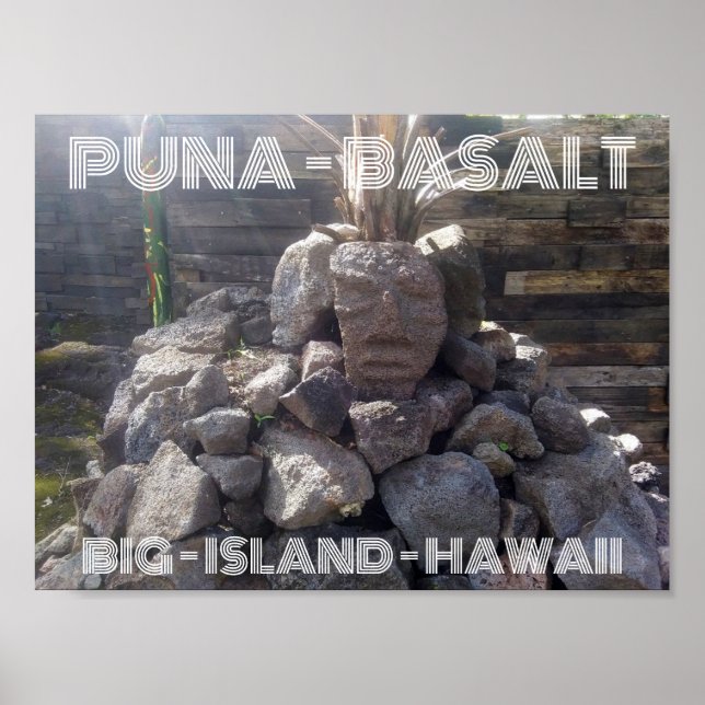 PUNA BASALT BIG ISLAND HAWAII POSTER (Framsidan)