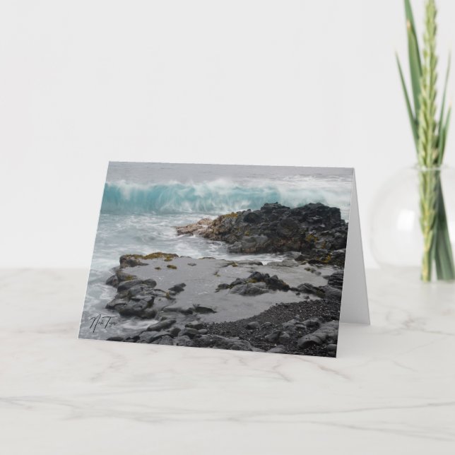 Puna Kusten wave, Hawaii note card Tack Kort (Framsida)