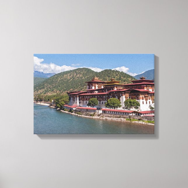 Punakha Dzong - Bhutan Canvastryck (Framsida)