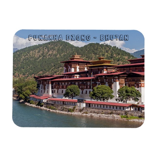 Punakha Dzong - Bhutan Magnet (Horisontell)