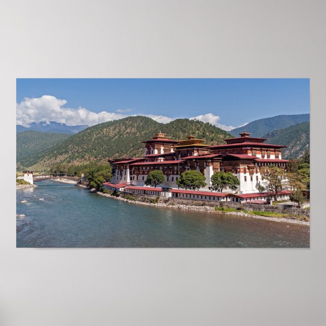 Punakha Dzong i Bhutan Poster (Framsidan)
