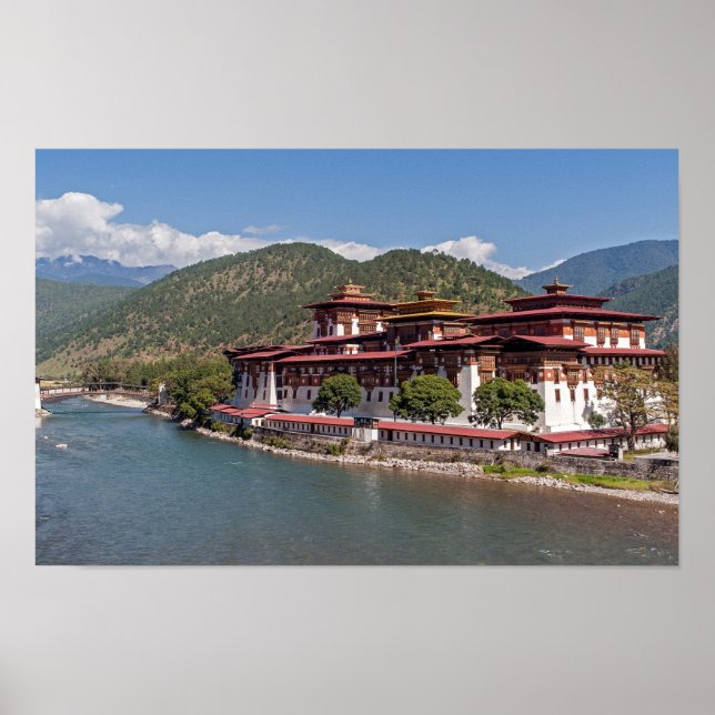 Punakha Dzong i Bhutan Poster (Framsidan)