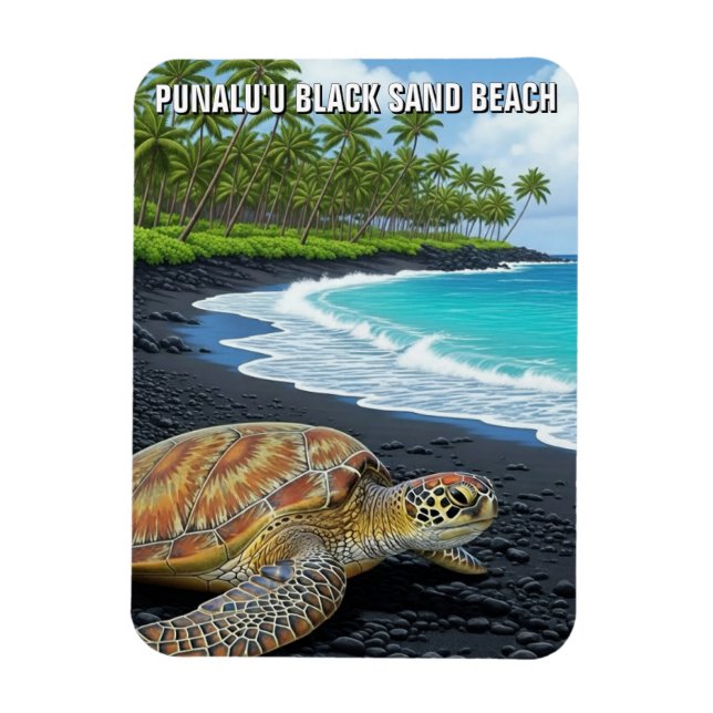 Punaluʻu Big Island Hawaii Resor Magnet (Vertikal)