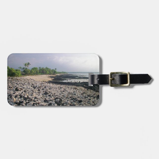 Punalu u Black Sand Beach Hawaii Big Island Bagagebricka (Horisontell Framsida)