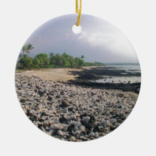 Punalu u Black Sand Beach Hawaii Big Island Julgransprydnad Keramik