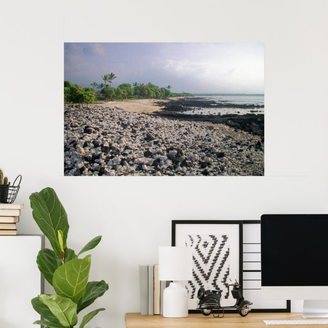 Punalu u Black Sand Beach Hawaii Big Island Poster (Hemmakontoret)