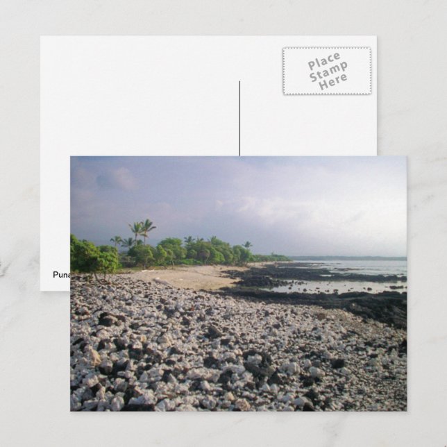 Punalu u Black Sand Beach Hawaii Big Island Vykort (Fram/baksida)