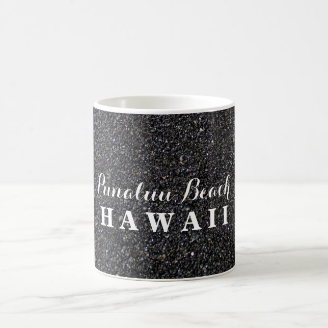 Punalu'u Beach Hawaii - Black Sand Beach Photo Kaffemugg (Center)