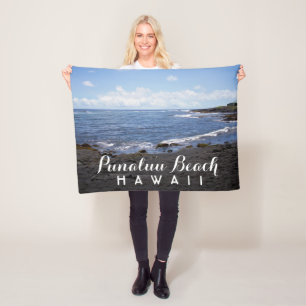 Punalu'u Black Sand Beach Hawaii Fleecefilt