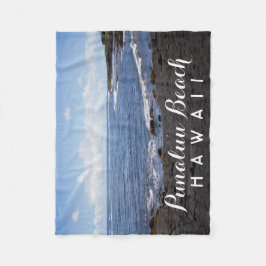 Punalu'u Black Sand Beach Hawaii Fleecefilt