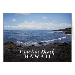 Punalu'u Black Sand Beach Hawaii Hälsningskort