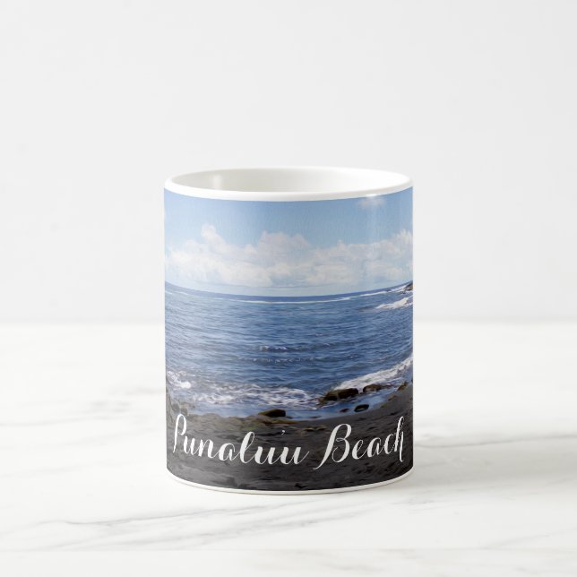 Punalu'u Black Sand Beach Hawaii Kaffemugg (Center)