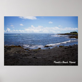 Punalu'u Black Sand Beach ・ Hawaii Poster