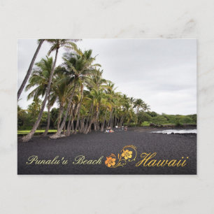 Punaluu Black Sand Beach, Hawaii Vykort