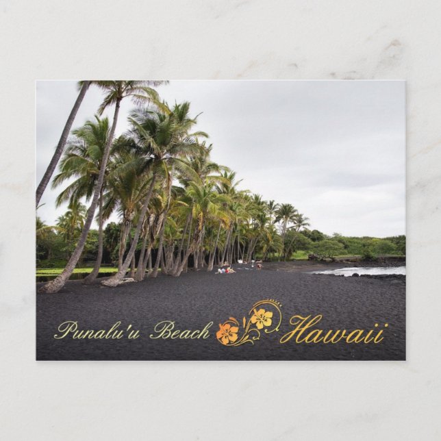 Punaluu Black Sand Beach, Hawaii Vykort (Framsida)