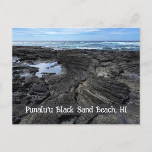 Punalu'u Black Sand Beach, HI Vykort