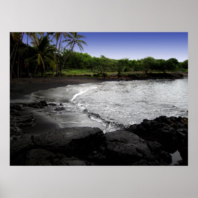 Punalu'u Black Sand Beach Poster (Framsidan)