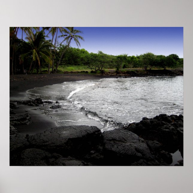 Punalu'u Black Sand Beach Poster (Framsidan)