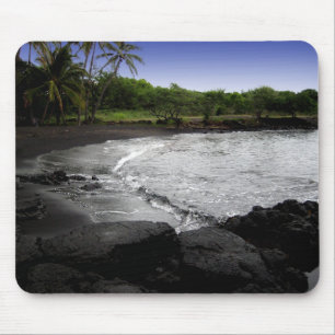 Punalu'u, svart sandstrand, Hawaii musmattor