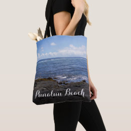 Punaluu svart Sandstrand Hawaii Tygkasse