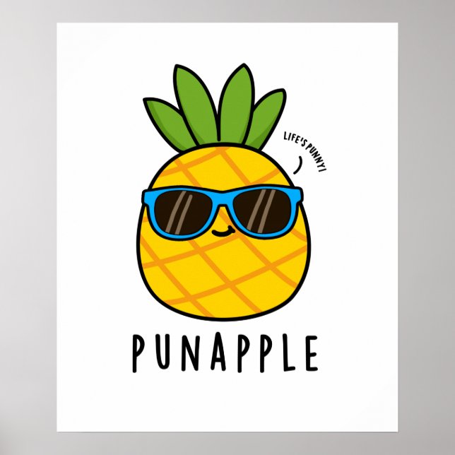 Punapple Funny Fruit Pineapple Pun Poster (Framsidan)