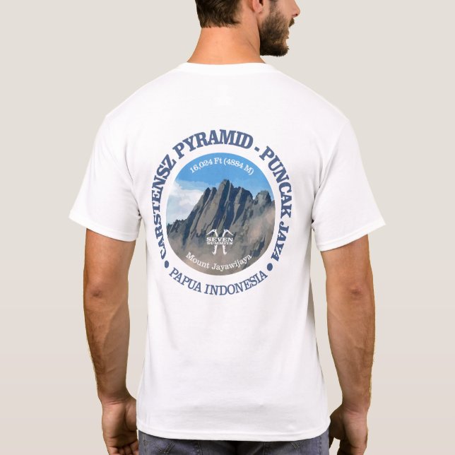 Puncak Jaya (Carstensz Pyramid) T Shirt (Baksida)