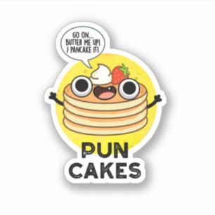Puncakes Funny Pancake Pun Klistermärken