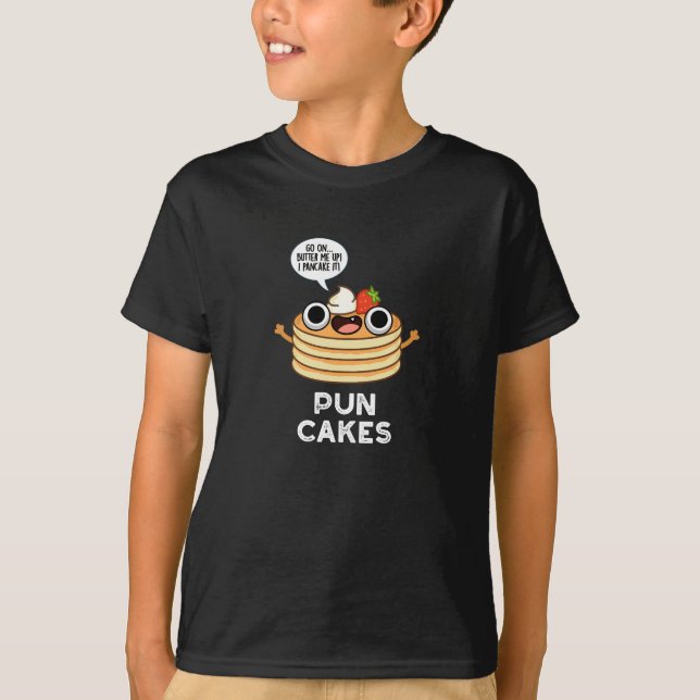 Puncakes Funny Pancake Pun Mörk BG T Shirt (Framsida)