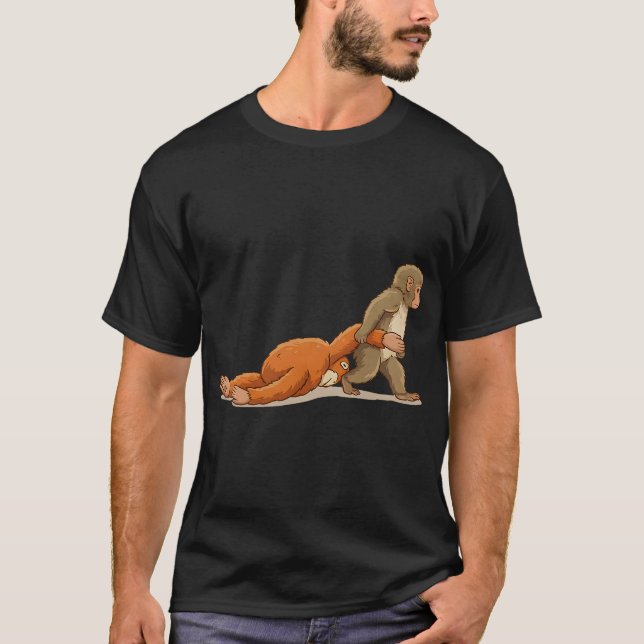 Punch Baby Monkey Plyschvän Konst T Shirt (Framsida)