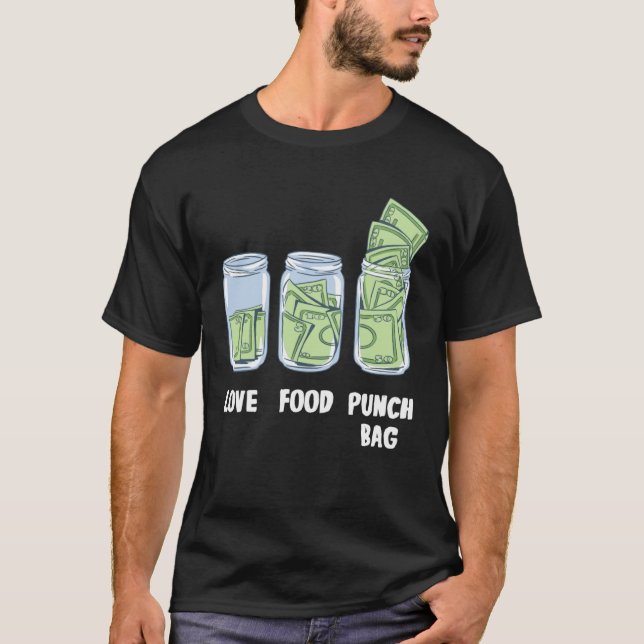 punch Bag Money Bank T Shirt (Framsida)