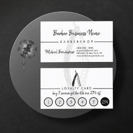 Punch Barber Coiffure Frisör Rabatt Lojalitet Visitkort