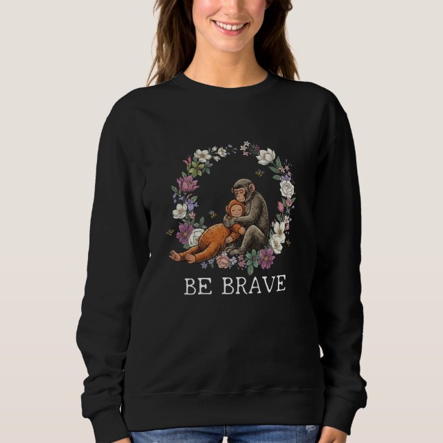 Punch Monkey Be Brave T Shirt (Framsida)