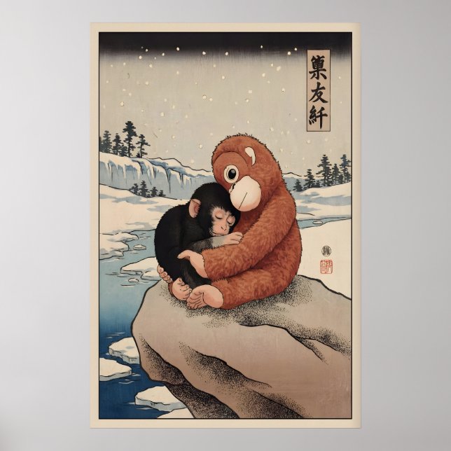 Punch Monkey Poster Japanese Macaque with (Framsidan)
