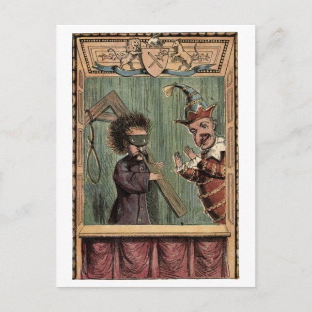 "Punch och bödeln" vykort (Framsida)