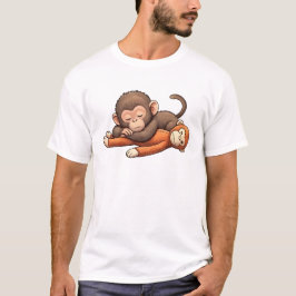 Punch The Baby Monkey Design T Shirt