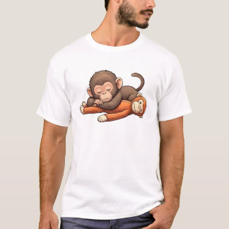 Punch The Baby Monkey Design T Shirt